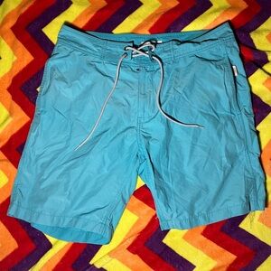 Onia blue swim trunks